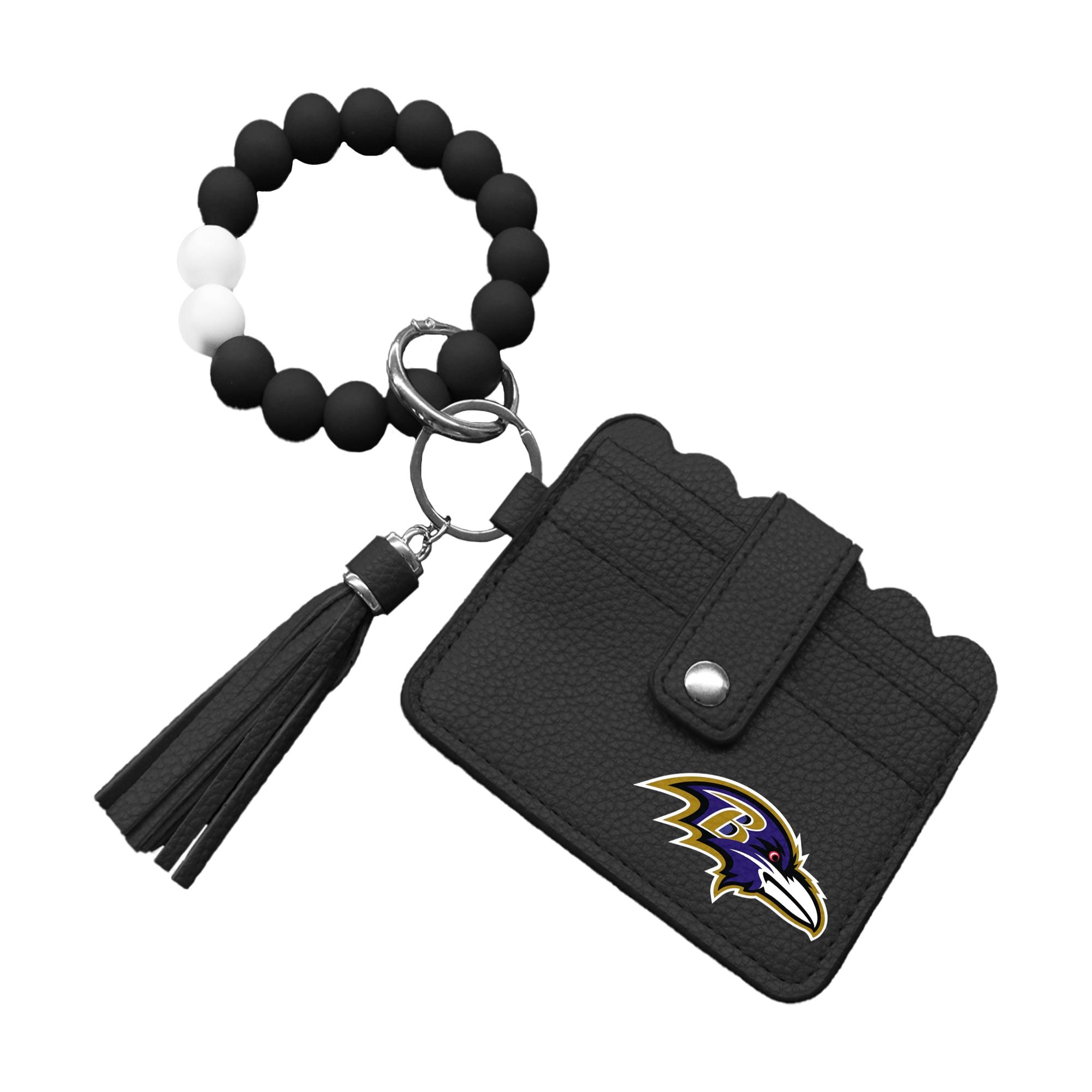 Baltimore Ravens Beaded Bracelet Wallet with Tassel image