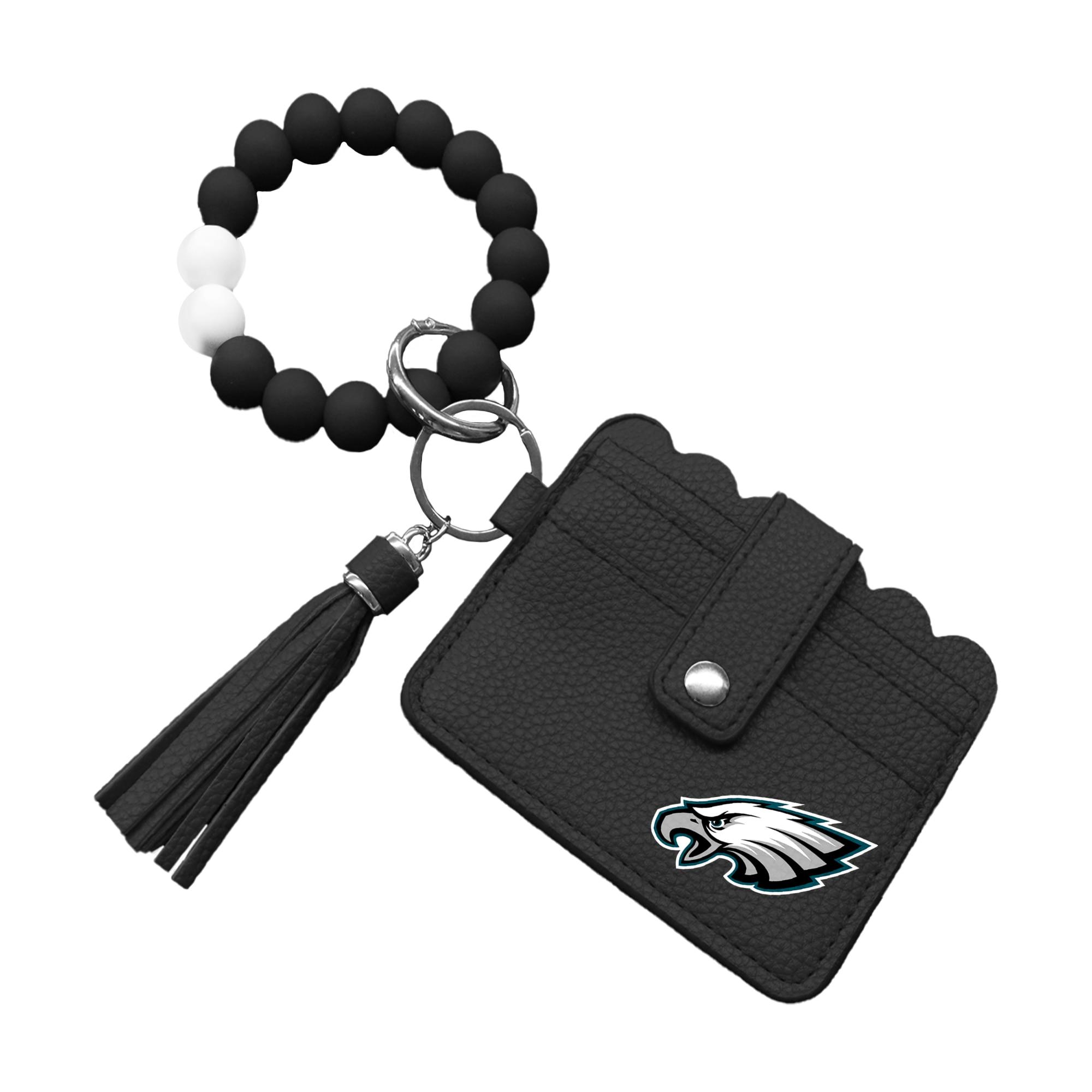 Philadelphia Eagles Beaded Bracelet Wallet with Tassel image