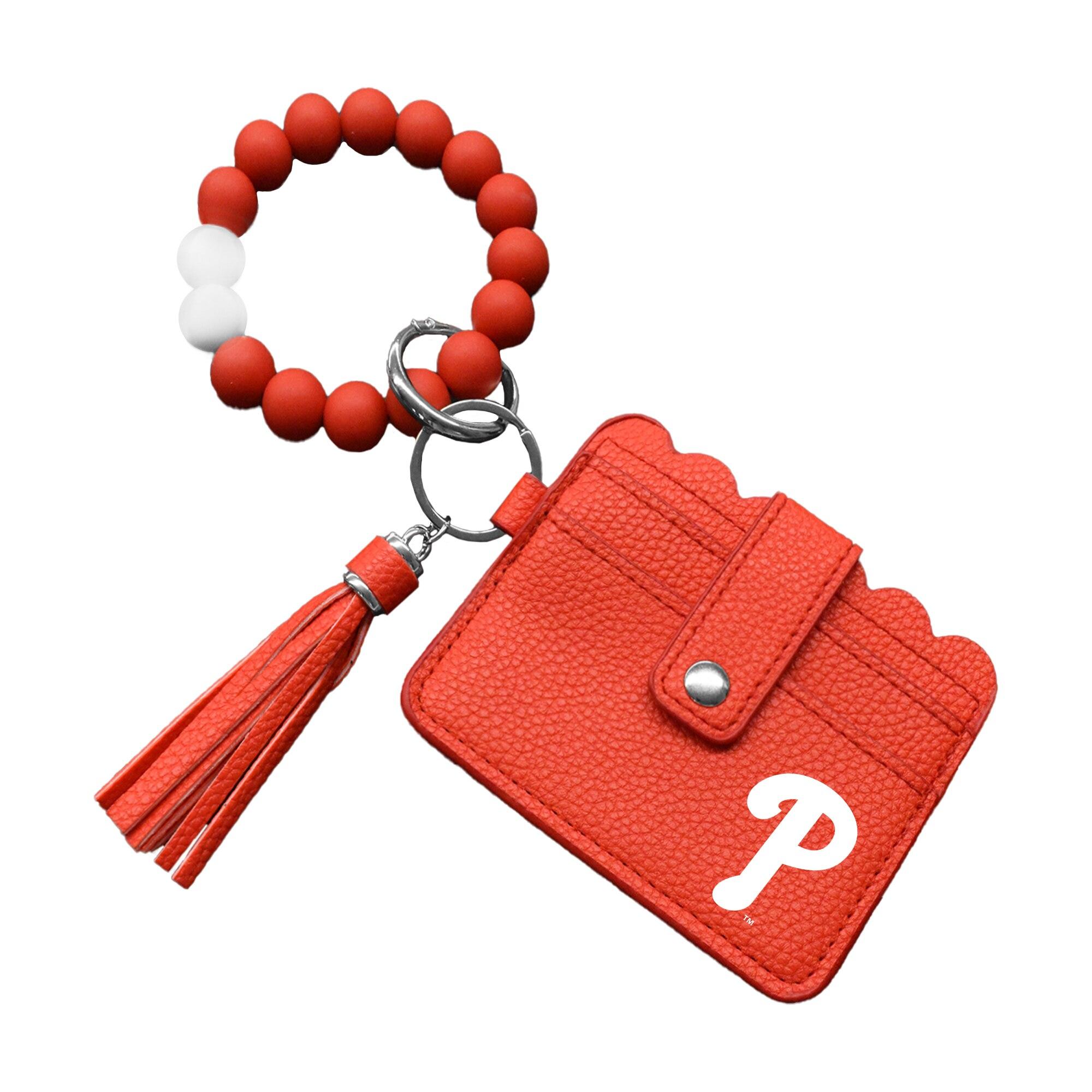 Philadelphia Phillies Beaded Bracelet Wallet with Tassel image