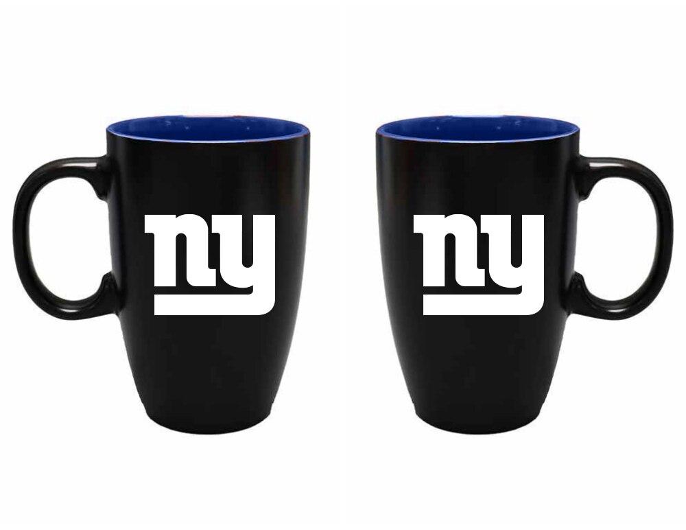 New York Giants 22oz Black Latte Mug with Inner Color image