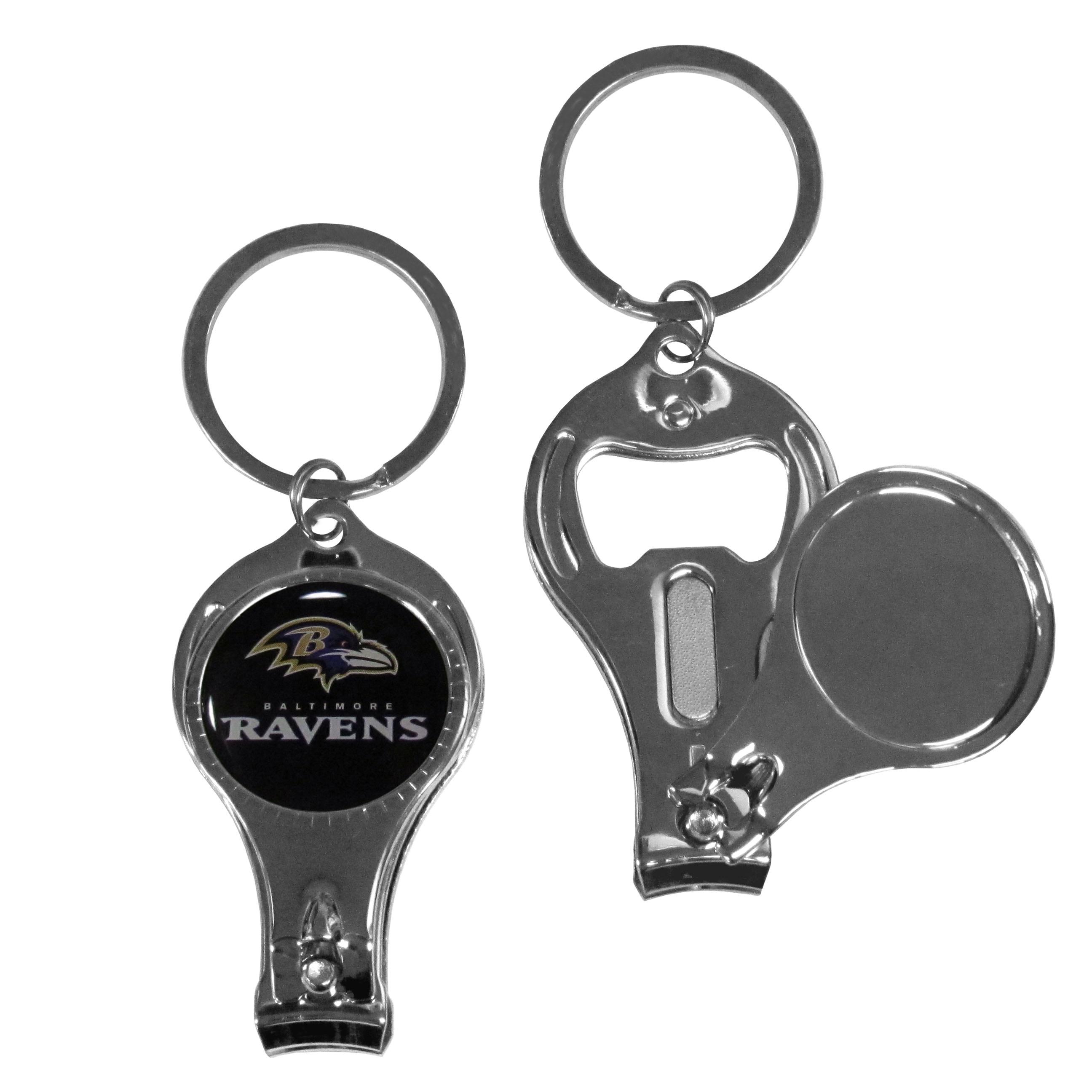 Baltimore Ravens Nail Clipper with Bottle Opener Key Chain image