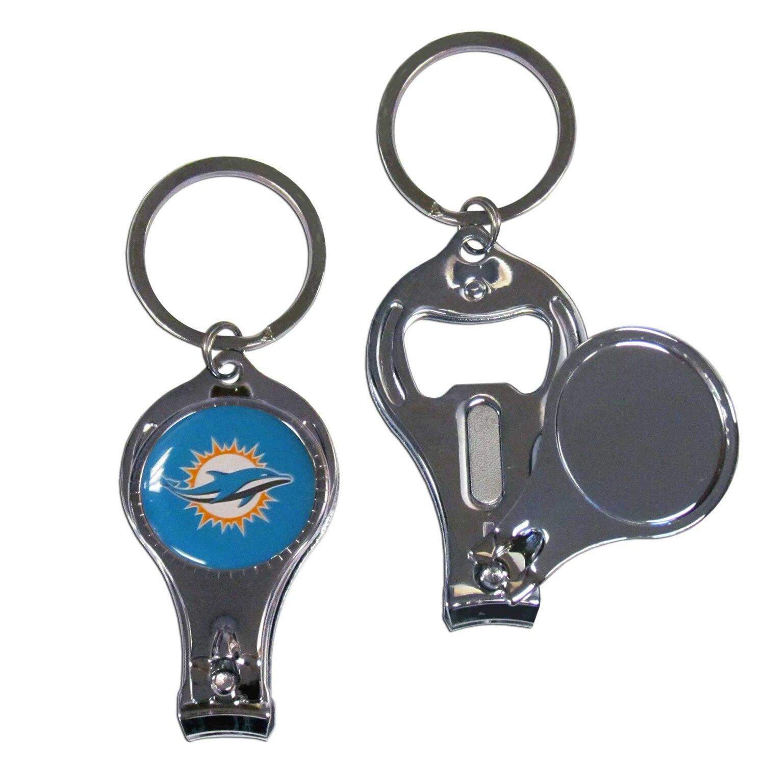 Miami Dolphins Nail Clipper with Bottle Opener Key Chain image