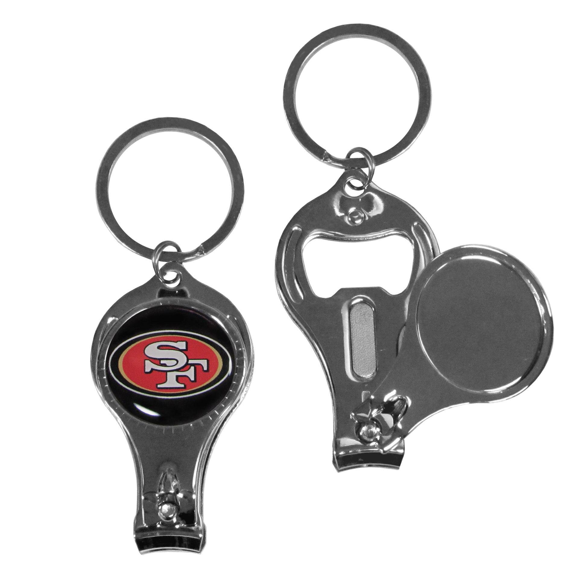 San Francisco 49ers Nail Clipper with Bottle Opener Key Chain image