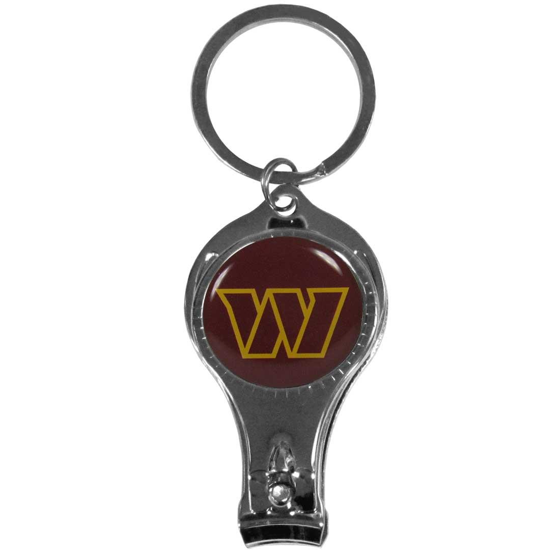 Washington Commanders Nail Clipper with Bottle Opener Key Chain image