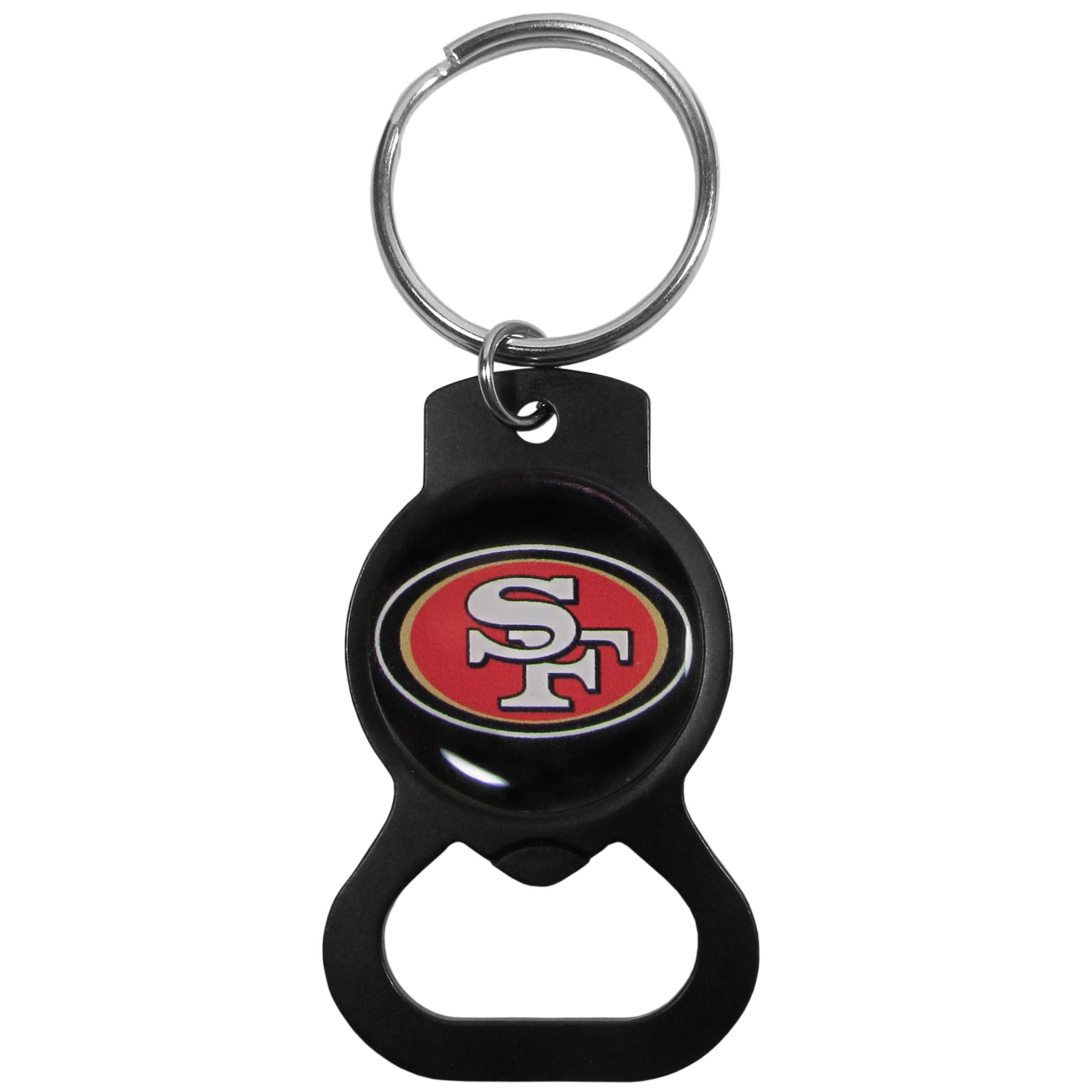 San Francisco 49ers Bottle Opener Key Chain - Black image