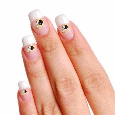 Washington Redskins Finger Nail Tattoos