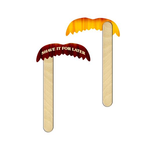 DMU104 The Basic Mustache on a stick With Full Color Custom Imprint