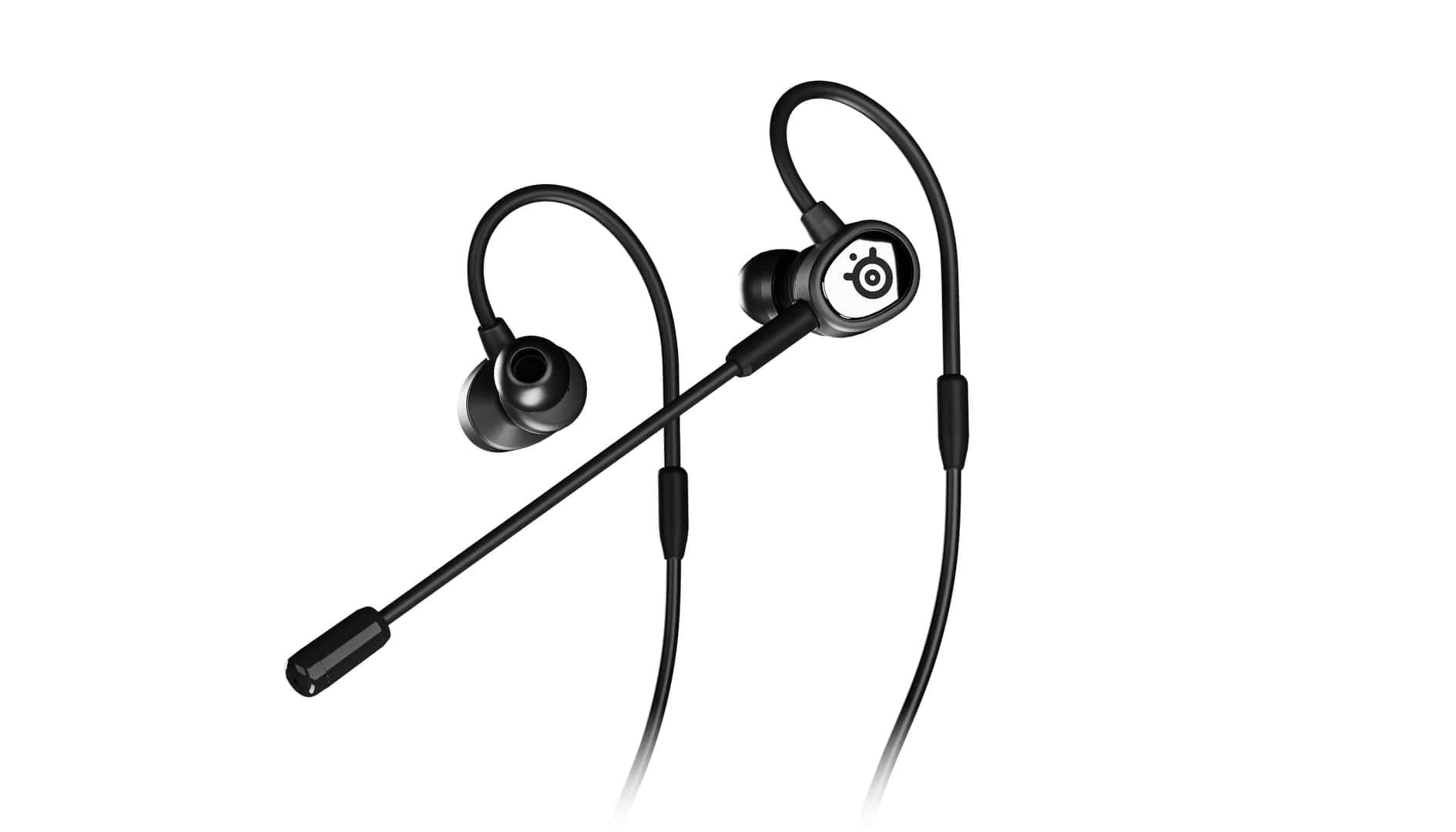 SteelSeries Tusq Gaming Earphones with Detachable Microphone Noise Cancelling for PC/PS/Switch/Smartphone,Ear-Hook,Black,3 Settings to Fit Your Ear Size image