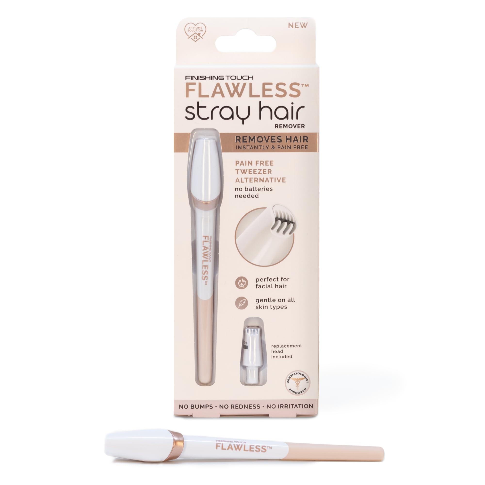 Finishing Touch Flawless Stray Hair Remover, Precise Micro-Blade Hair Removal Tool, Designed to Painlessly Cut Stray Hairs from Chin and Lips to Fingers and Toes, for All Skin Types image