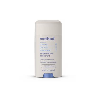 Method Deodorant, Simply Nourish, Coconut, Rice Milk + Shea Butter notes, 24 Hour Odor Protection, 2.65 oz image