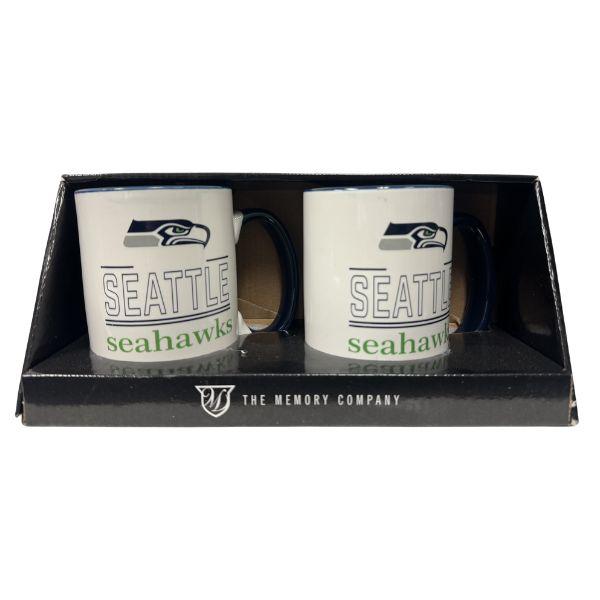 Seattle Seahawks - #2926 - 2Pack 15OZ Ceramic Coffee Mug Set - Team Spirit - 4 Sets For $30.00 image