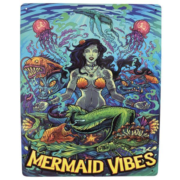 Metal Tin Wall Art - #437767 - Mermaid Vibes - 15"x12" - Metal Signs - PreDrilled Holes - 10 For $35.00 image