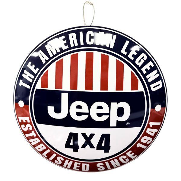 JEEP American Legend - #186905 - 16" Domed Round Metal Tin Sign - 6 For $30.00 image