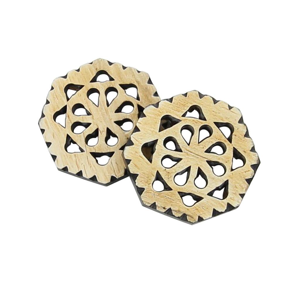 Snowflake in the Wind Custom Horn Buttons image