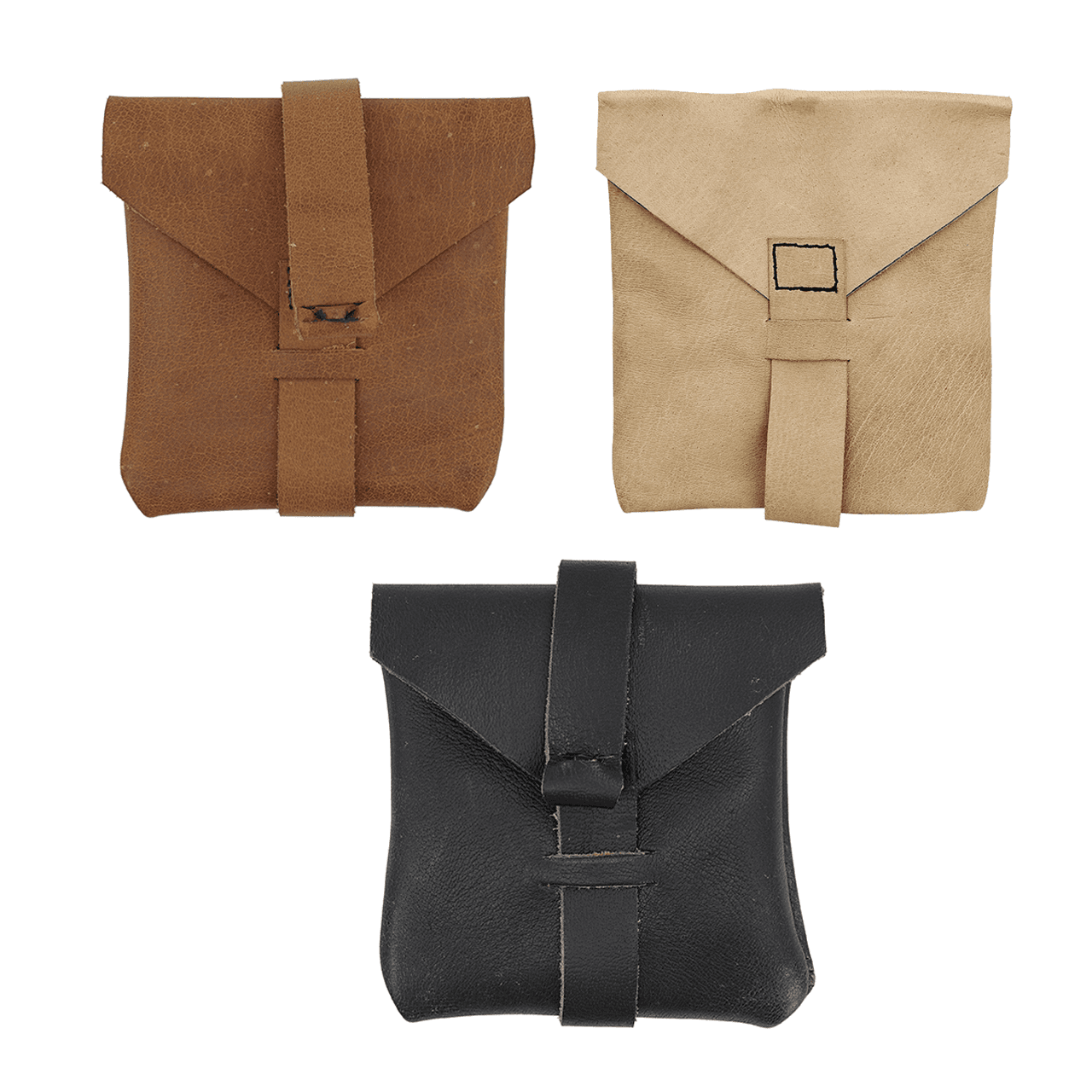 Suede Middle Ages Simple Elizabethan Coin Purse – Leather Pouch with Belt Loop for Carrying Essentials image
