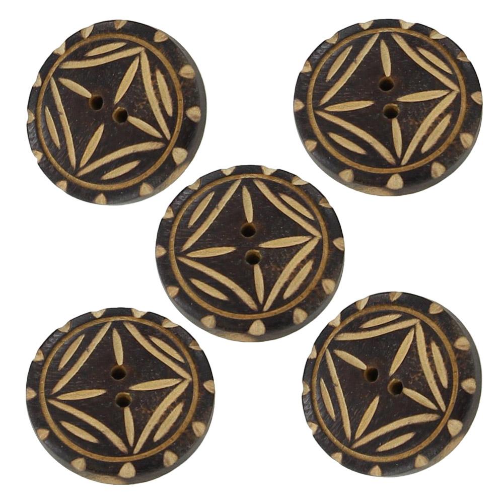 African Zulu Tribal Horn Handmade Button Set image