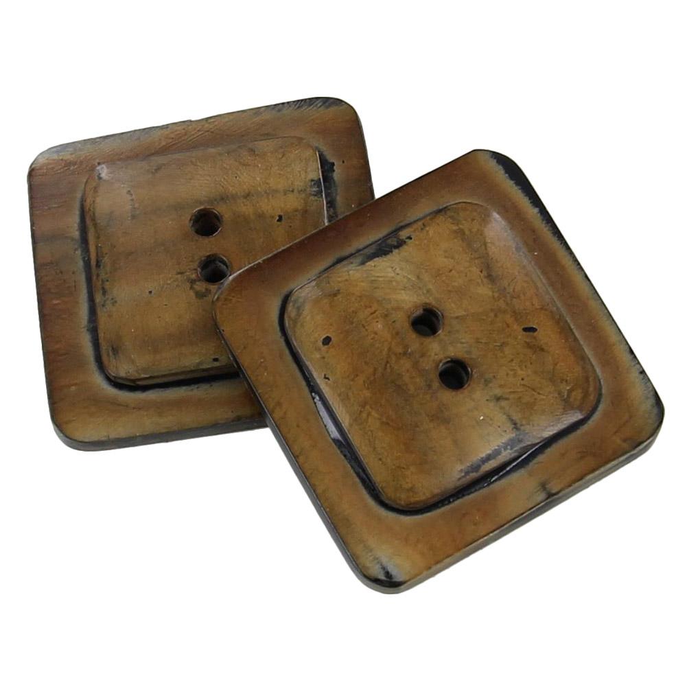 Four Corners Hand Crafted 2 Hole Horn Button Set image