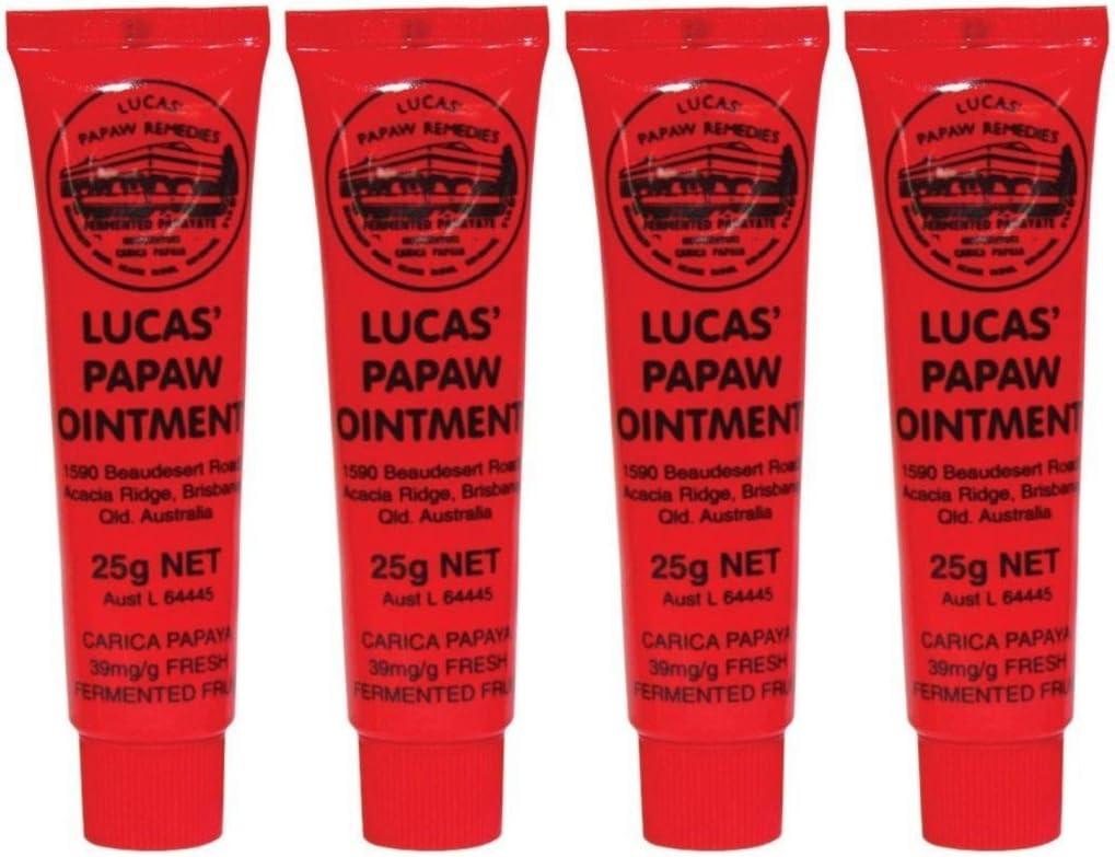 Lucas’ Papaw Ointment – 25g Tubes (Pack of 4) – Multi-Purpose Topical Balm for Skin Relief – Imported from Australia image