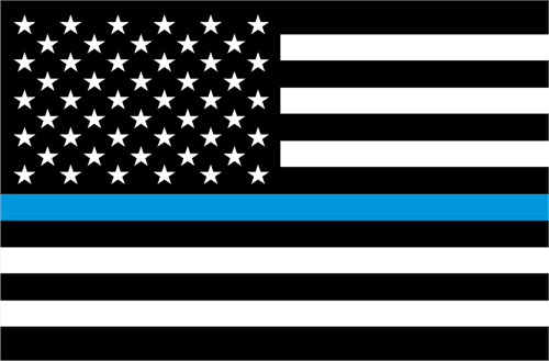 Thin Blue Line Mini Poster - 17" x 11" image