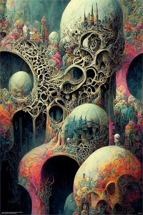 Psychedelic Dystopia Poster - 24" x 36" image