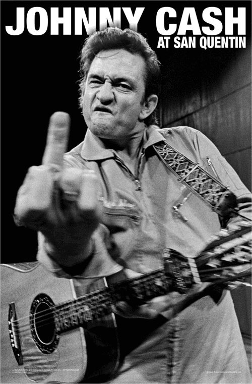 Johnny Cash - San Quentin Mini Poster - 11" x 17" image