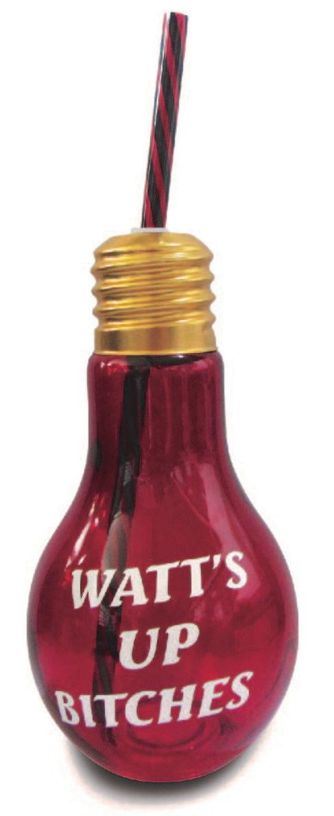 Light Bulb Glass - What's Up Bitches