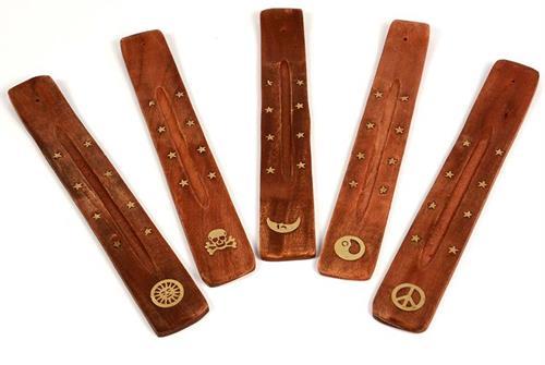 Assorted Inlay Incense Ashcatchers - Set of 12