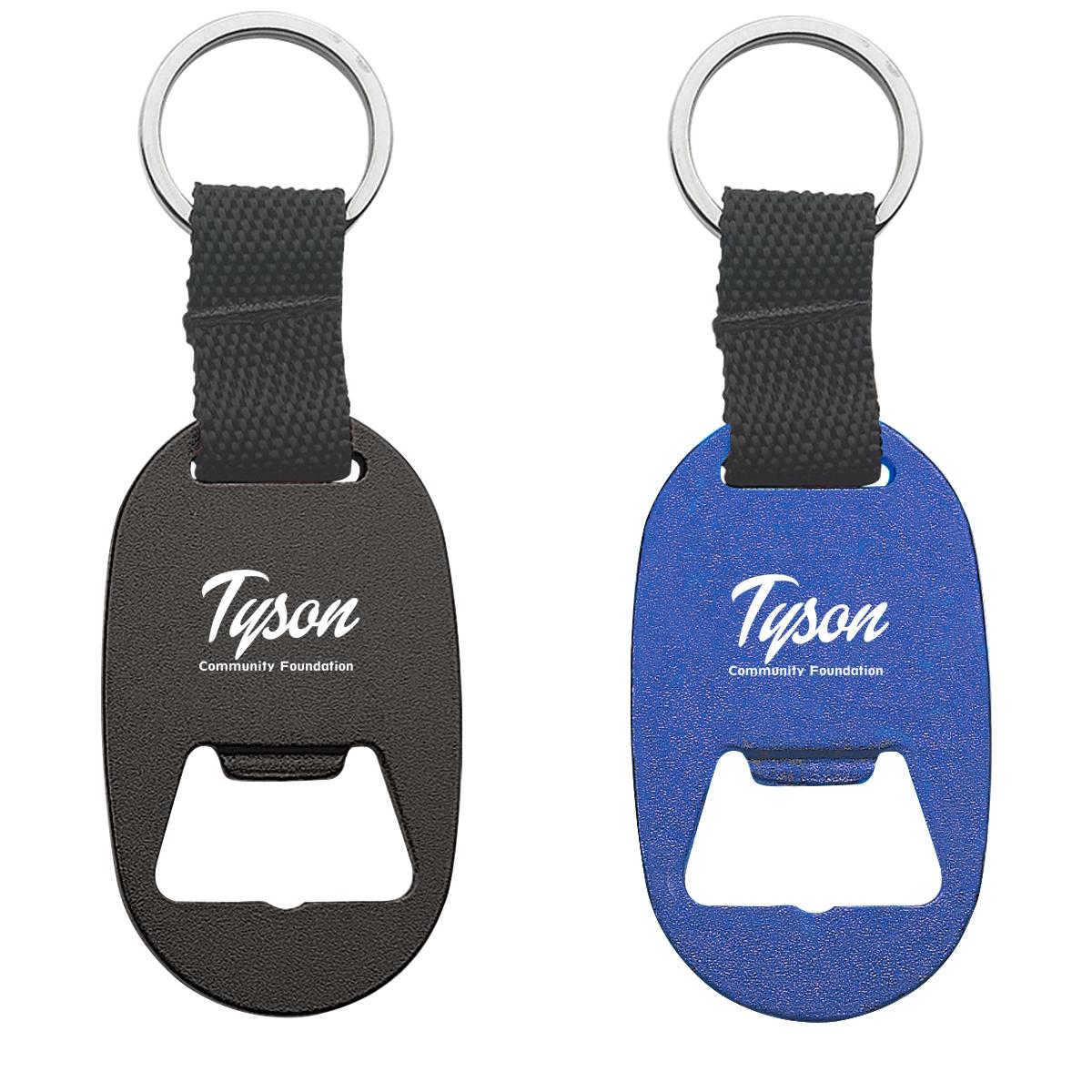 Metal Key Tag With Bottle Opener and custom imprint image