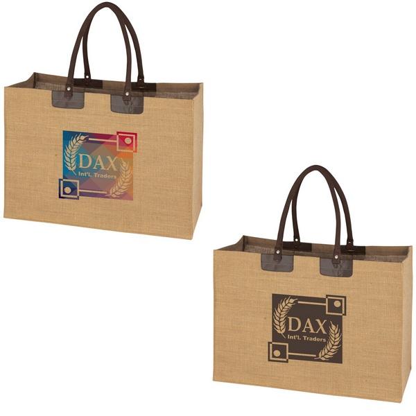 Jumbo Jute Tote With Custom Imprint image