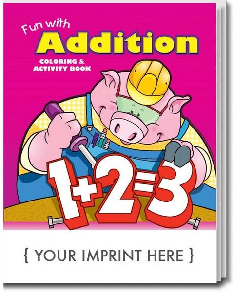 Fun with Addition Coloring and Activity Book With Custom Imprint image