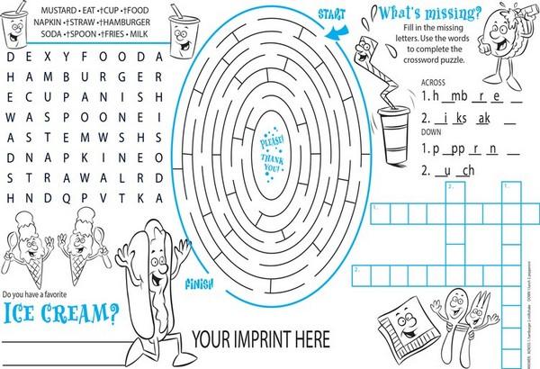 Everyday Activity Poster/Placemat with Custom Imprint image