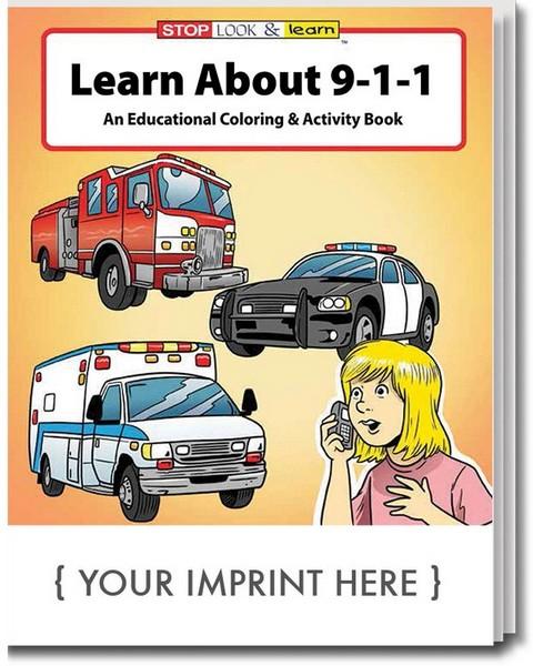 Learn About 9-1-1 Coloring and Activity Book with Custom Imprint