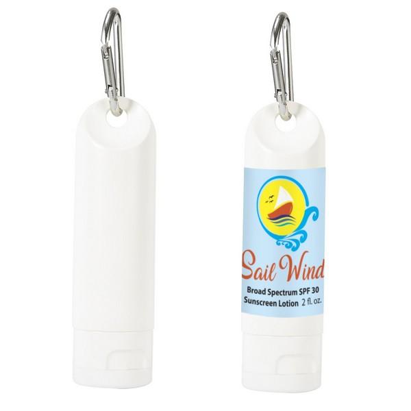 2 Oz. SPF 30 Sunscreen With Carabiner And Custom Imprint image