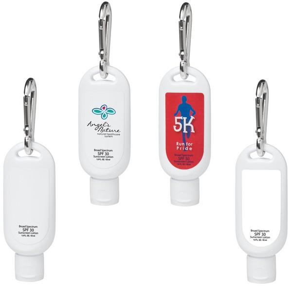 1.8 Oz. SPF 30 Sunscreen With Carabiner And Custom Imprint image