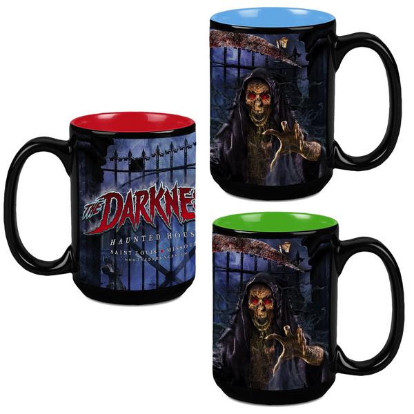 15 Oz. Black Two-Tone Ceramic Mug With Full Color Custom Imprint image