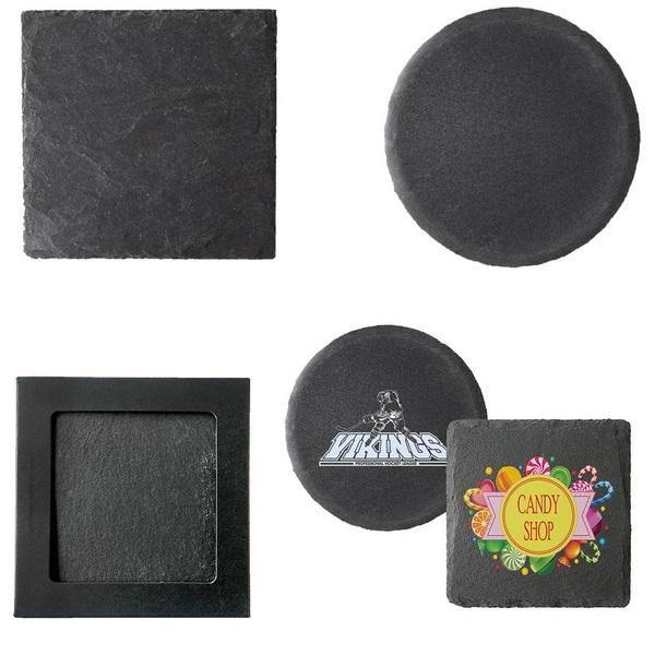 Slate Coasters With Custom Imprint image
