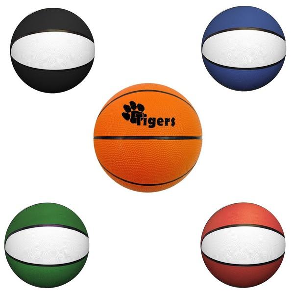 Full Size Rubber Basketballs 29.5 With Custom imprint image