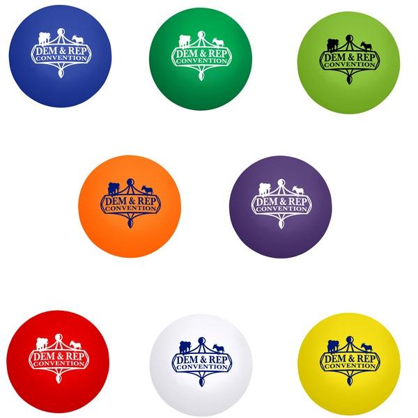 Solid Color Ball Stress Reliever with Custom Imprint image