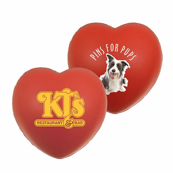 Heart Foam Stress Reliever With Custom Imprint image