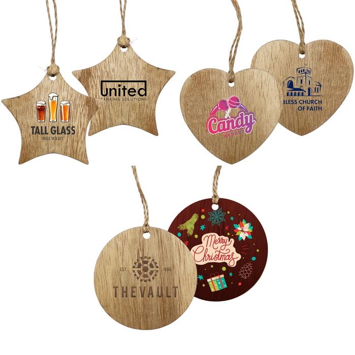 Wood Ornament With Custom Imprint image