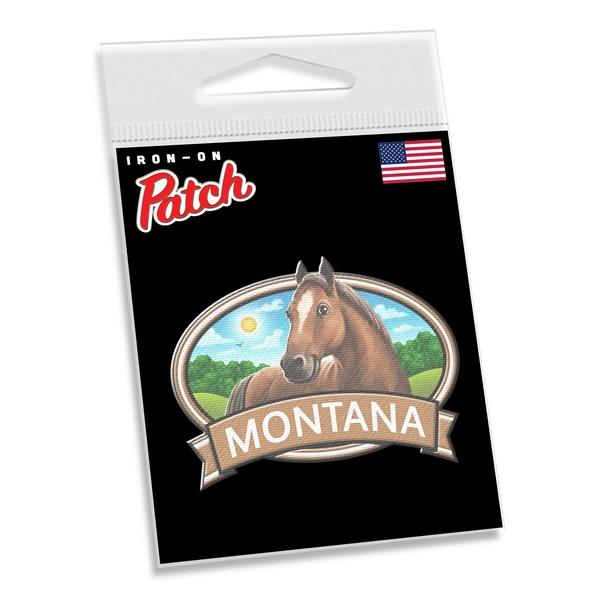Oval Style Iron-on Patch With Name Drop Custom Imprint image