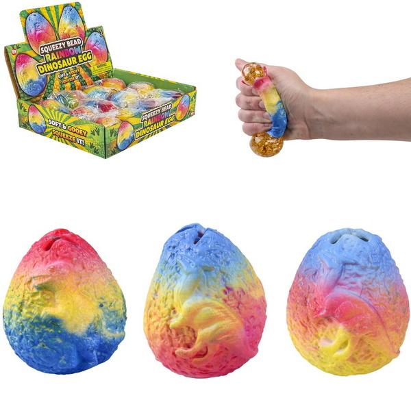 Squeezy Bead Rainbow Dinosaur Egg image