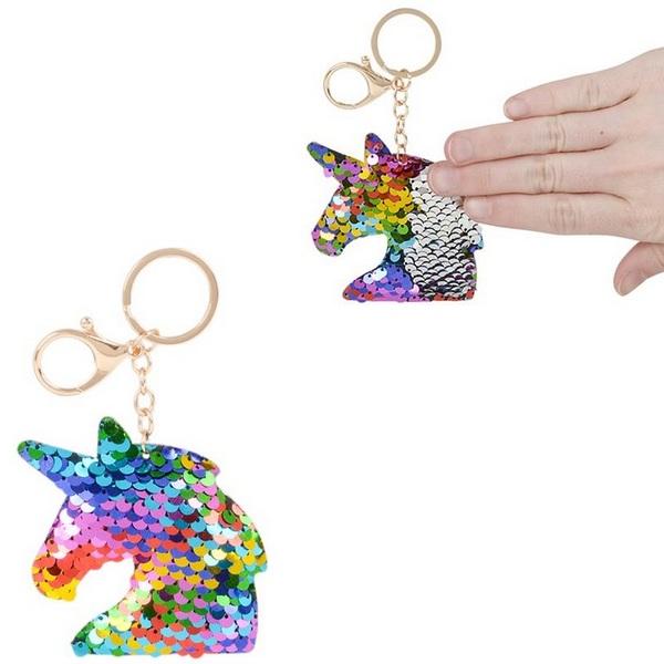 Unicorn Flip Sequin Keychain image