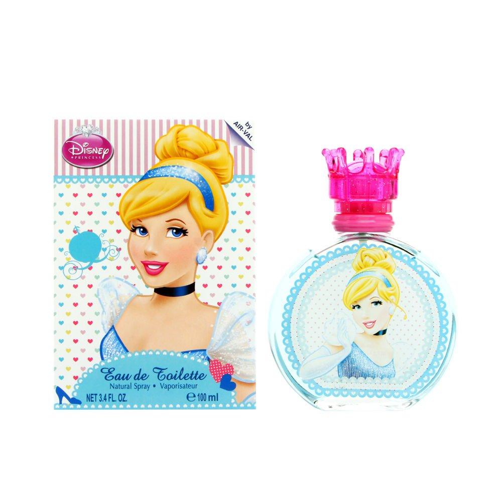 Disney Princess Perfume Eau de Toilette Made in Spain, Blue, Cinderella for Girls by Air Val International, 3.4 Fl Oz image