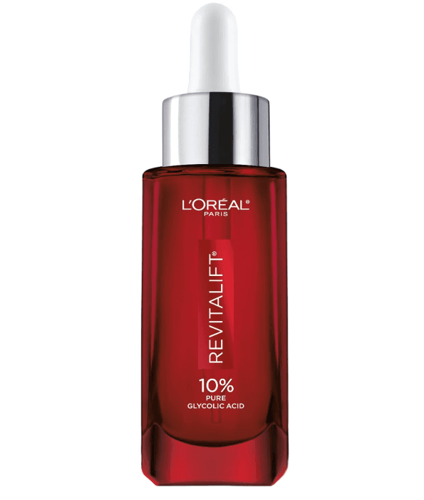 L'Oreal Paris Revitalift 10% Pure Glycolic Acid Face Serum, Visibly Evens Tone & Reduce Wrinkles, Fragrance Free 1.0 fl oz (30ml) image