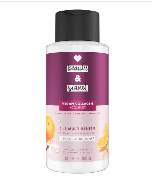 Love Beauty and Planet 5-in-1 Multi-Benefit Conditioner Vegan Keratin Collagen & Sun-Kissed Mandarin, for a Deep Cleanse, Hydration, Strength, Fullness, & Shine, 13.5 fl oz (packaging may vary) image