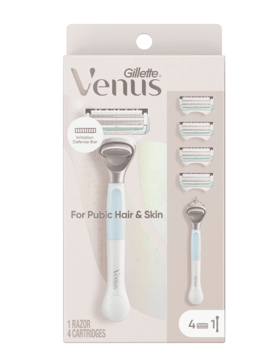 Gillette Venus for Pubic Hair and Skin, Women's Razor Handle + 4 Refills image