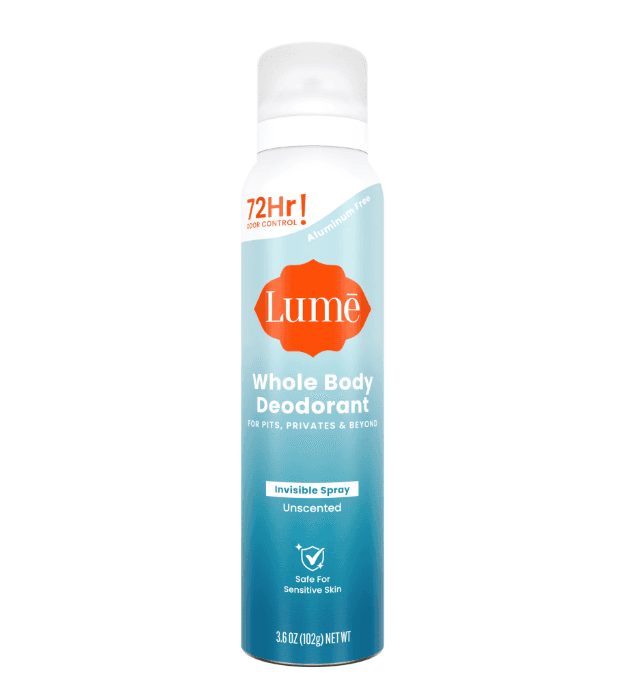 Lume Whole Body Deodorant for Women, Spray Deodorant, Aluminum Free, Unscented, 3.6 oz image