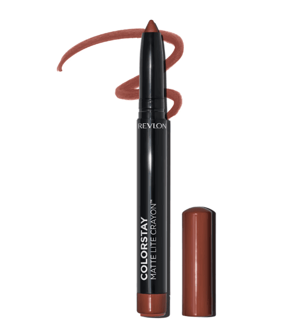 Revlon ColorStay Matte Lite Crayon Lipstick with Built-in Sharpener, Smudgeproof, Water-Resistant Non-Drying Lipcolor, 003 Soufflé All Day, 0.049 oz image