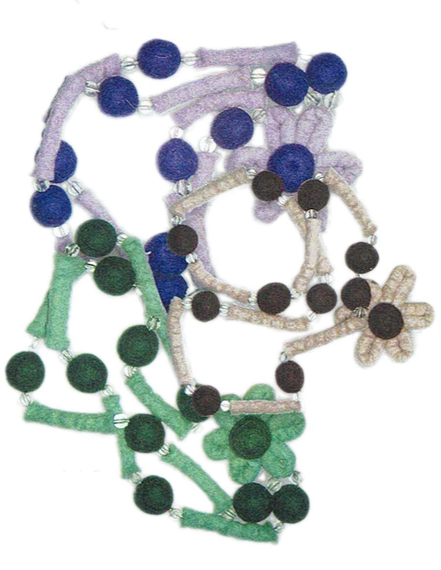 Felt Necklace with Flower image